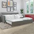 Novogratz Her Majesty Daybed and Trundle in Gray Linen