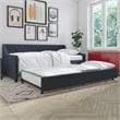 Novogratz Her Majesty Daybed and Trundle in Blue Linen
