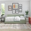Novogratz Her Majesty Daybed and Trundle in Light Green Linen