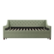 Novogratz Her Majesty Daybed and Trundle in Light Green Linen