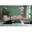 DHP Ivana Tufted Transitional Futon in Pink Velvet