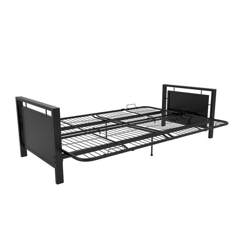 DHP Henley Metal Arm Futon Frame in Black Metal Cymax Business