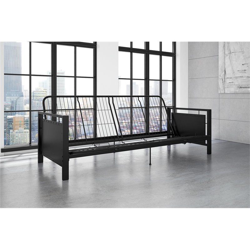 DHP Henley Metal Arm Futon Frame in Black Metal Cymax Business