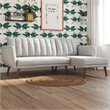 Novogratz Brittany Sectional Futon Sofa in Light Gray