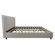 Novogratz Brittany Upholstered Bed in King in Light Grey Linen