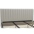 Novogratz Brittany Upholstered Bed in King in Light Grey Linen