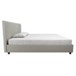 Novogratz Brittany Upholstered Bed in King in Light Grey Linen