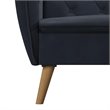 Novogratz Tallulah Memory Foam Velvet Futon in Blue