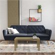 Novogratz Tallulah Memory Foam Velvet Futon in Blue