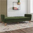 Novogratz Tallulah Memory Foam Futon in Convertible Couch in Green Velvet