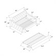 Novogratz Vintage Engineered Wood Gray Full Daybed and Twin Trundle Set