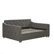Novogratz Vintage Engineered Wood Gray Full Daybed and Twin Trundle Set