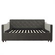 Novogratz Vintage Engineered Wood Gray Full Daybed and Twin Trundle Set