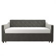 Novogratz Vintage Engineered Wood Gray Full Daybed and Twin Trundle Set