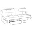 DHP Sola Storage Futon in Grey Microfiber