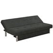 DHP Sola Storage Futon in Grey Microfiber