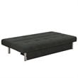 DHP Sola Storage Futon in Grey Microfiber