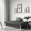 DHP Sola Storage Futon in Grey Microfiber