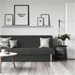 DHP Sola Storage Futon in Grey Microfiber