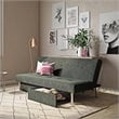 DHP Sola Storage Futon in Grey Microfiber