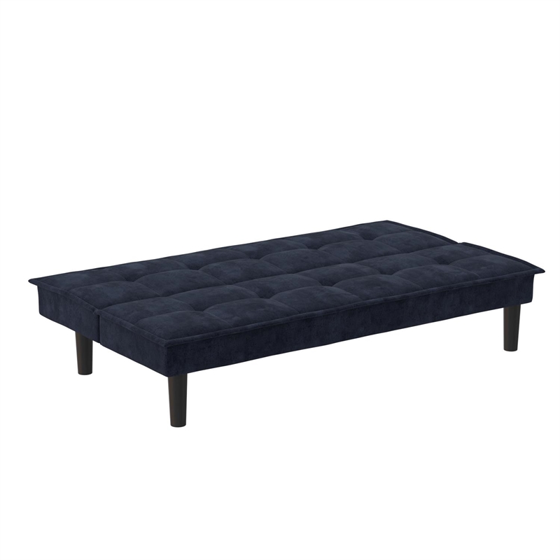 DHP Oscar Memory Foam Futon in Full Size Sofa Bed and Couch in Blue Cymax Business