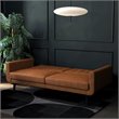 DHP Nia Modern Adjustable Faux Leather Futon Sofa Bed in Camel Tan