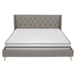 Novogratz Her Majesty King Bed in Grey Linen