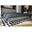 Novogratz Her Majesty King Bed in Grey Linen