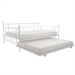 DHP Manila Metal Daybed and Trundle in Queen/Full Size White