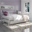 DHP Manila Metal Daybed and Trundle in Queen/Full Size White