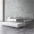 DHP Manila Metal Daybed and Trundle in Queen/Full Size White