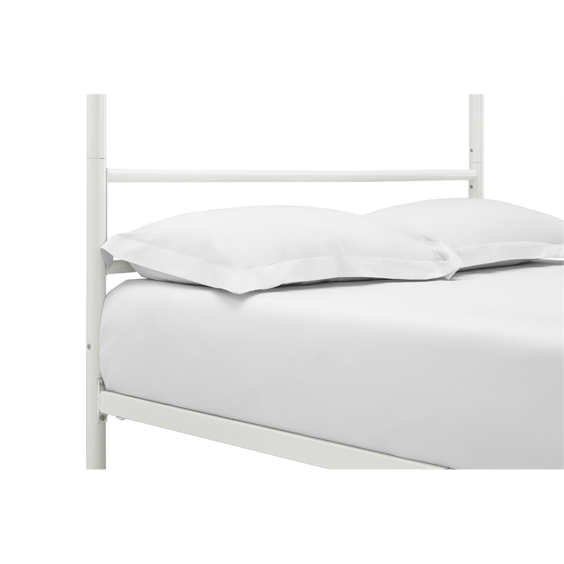 DHP Kora Queen Metal Canopy Bed in White