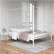 DHP Kora Queen Metal Canopy Bed in White