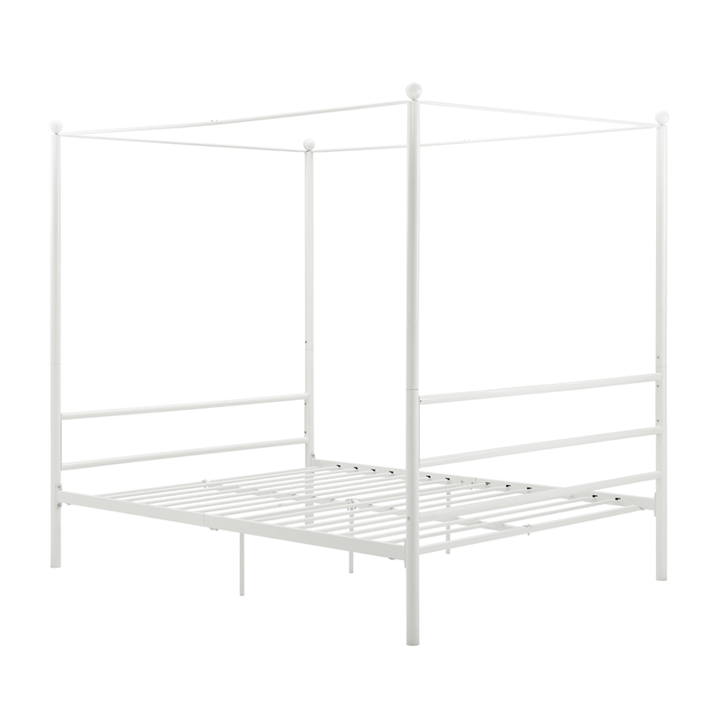 DHP Kora Metal Canopy Bed in Full White