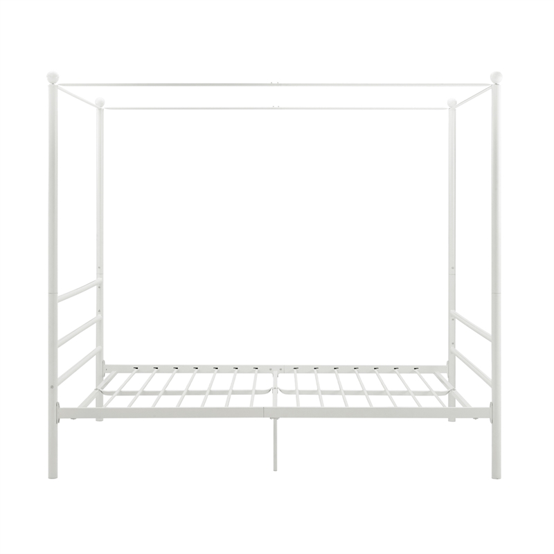 DHP Kora Metal Canopy Bed in Full White