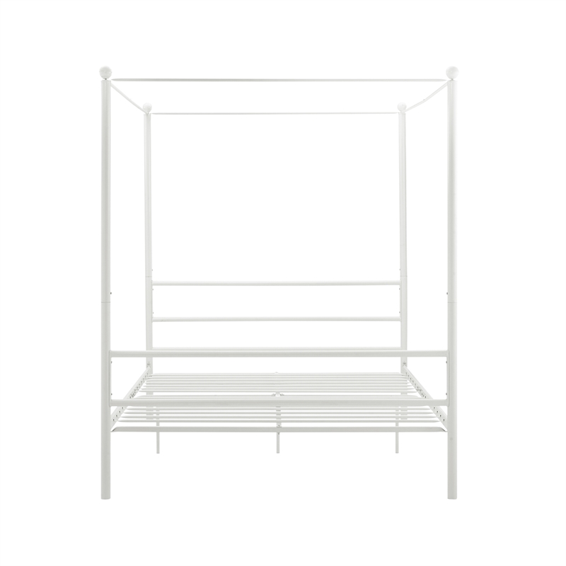 DHP Kora Metal Canopy Bed in Full White