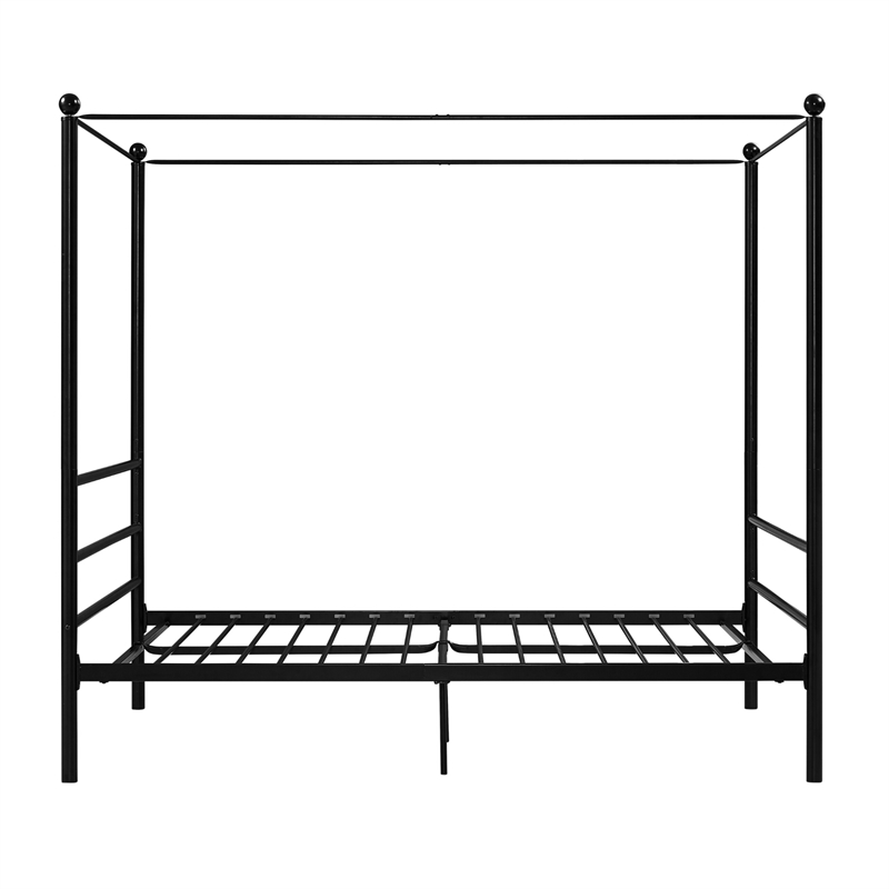 DHP Kora Metal Canopy Bed in Full Black