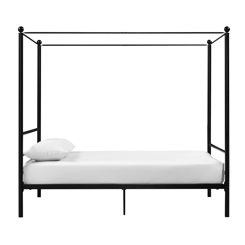 DHP Kora Metal Canopy Bed in Full Black