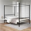 DHP Kora Metal Canopy Bed in Full Black