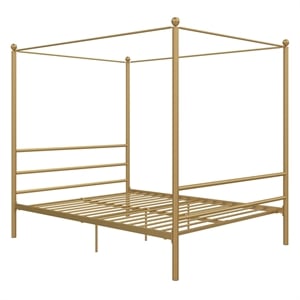 DHP Kora Metal Canopy Bed in Full Gold