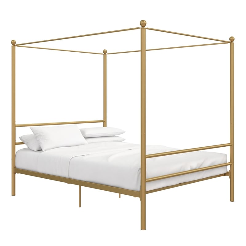 DHP Kora Metal Canopy Bed in Full Gold