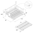 DHP Lavinia Metal Full Daybed and Twin Trundle in Black