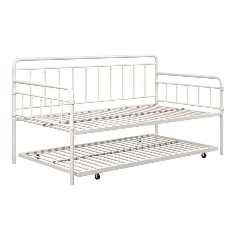 DHP Winston Metal Daybed/Trundle in Twin White