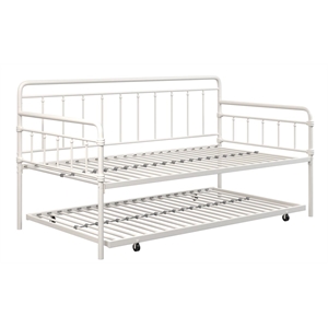 dhp winston metal daybed/trundle in twin white