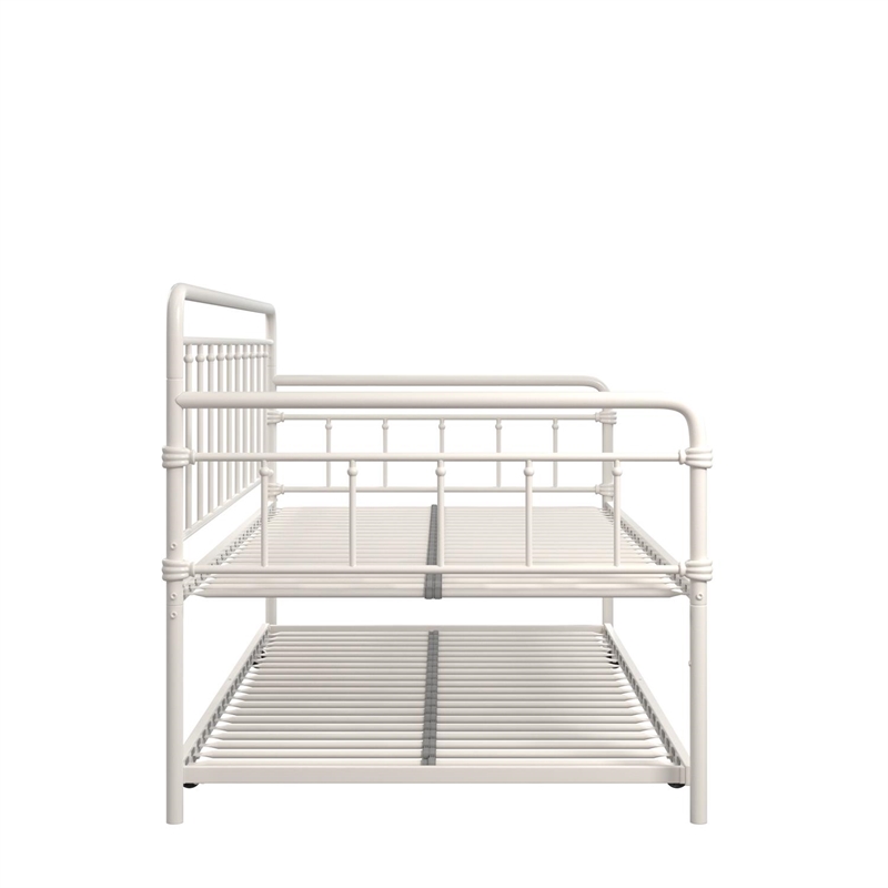 DHP Winston Metal Daybed/Trundle in Twin White