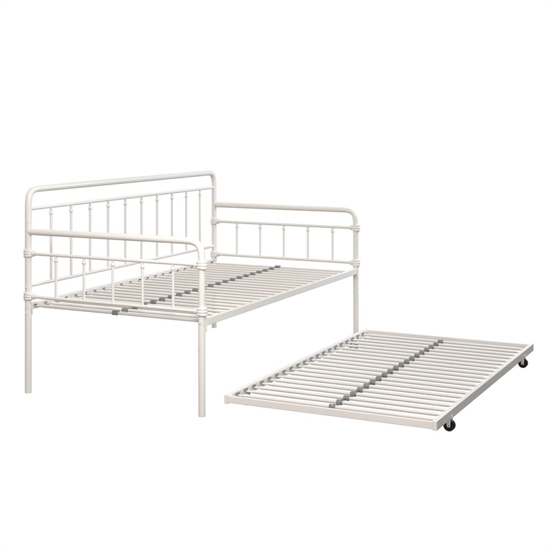DHP Winston Metal Daybed/Trundle in Twin White