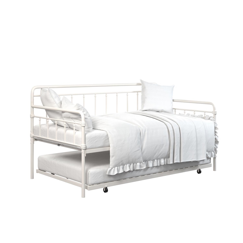 DHP Winston Metal Daybed/Trundle in Twin White