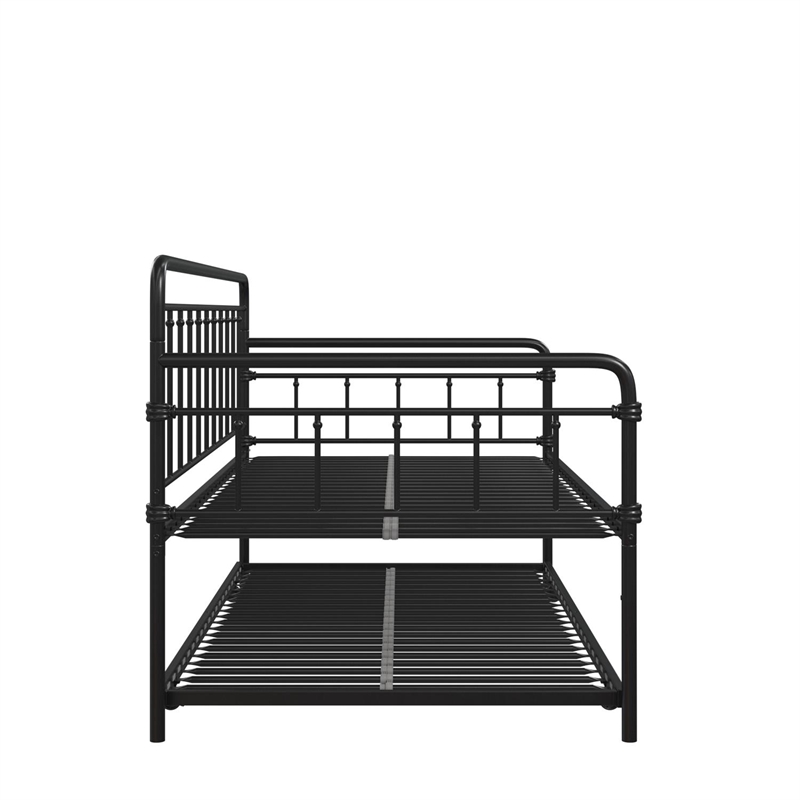 DHP Winston Metal Daybed/Trundle Twin in Black