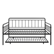 DHP Winston Metal Daybed and Trundle Full Size in Black