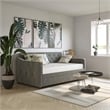 Novogratz Vintage Upholstered Twin Daybed and Twin Trundle Set in Grey